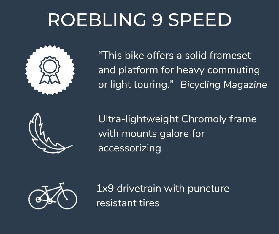 Roebling Hybrid Bike | Roebling Hybrid Commuter Bicycle 